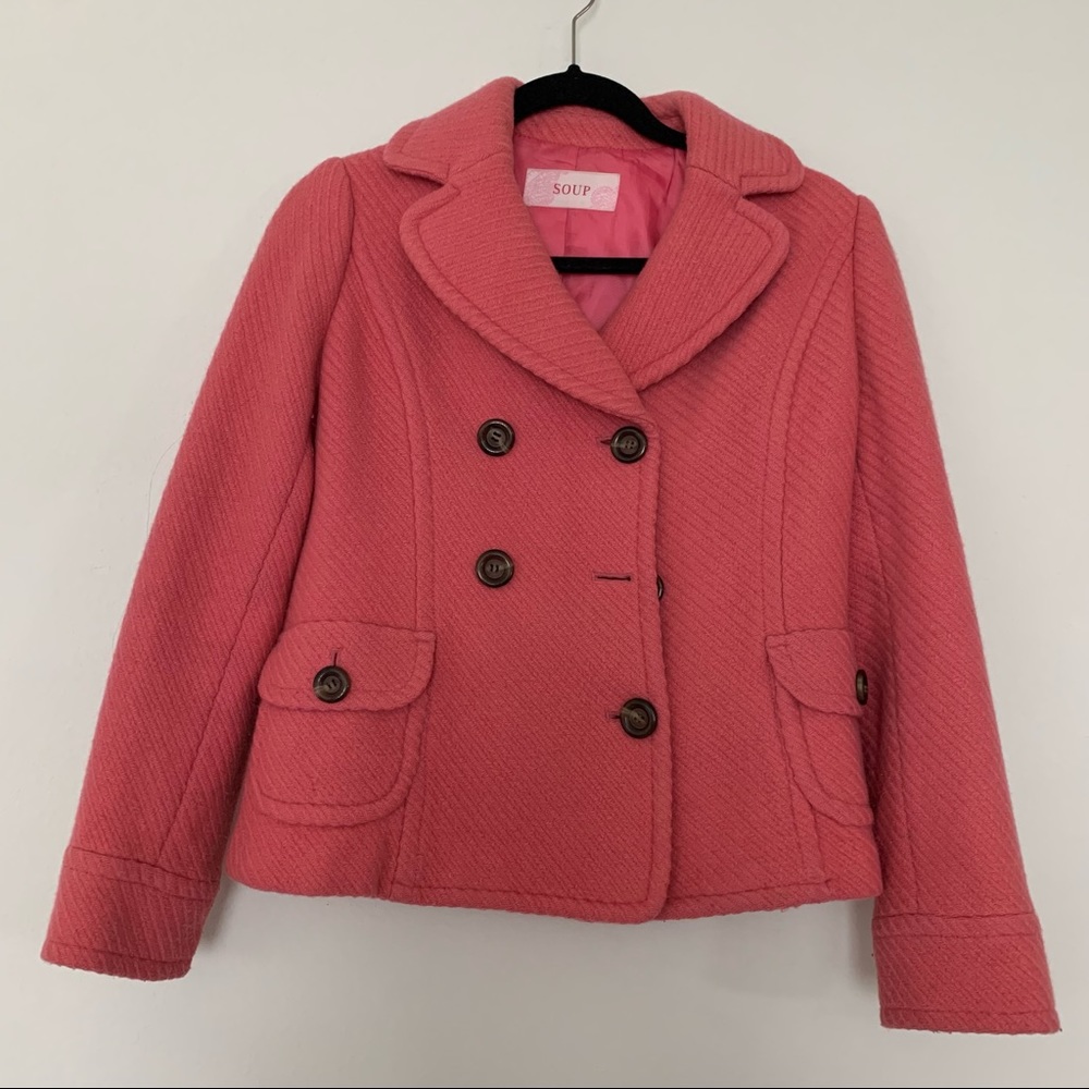 Cotton Candy Pink Sweater Blazer Knit